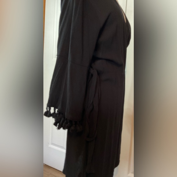 Loft Beach Black Wrap‎ Coverup Size Large - Picture 5 of 6